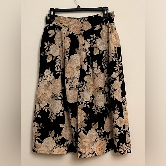 Thrifted Floral Black Skirt - Picture 1 of 1